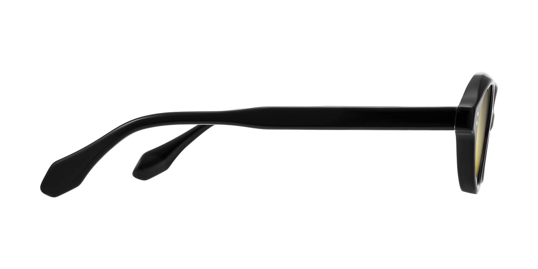 Side of Prythian in Black with Gold Mirrored Lenses