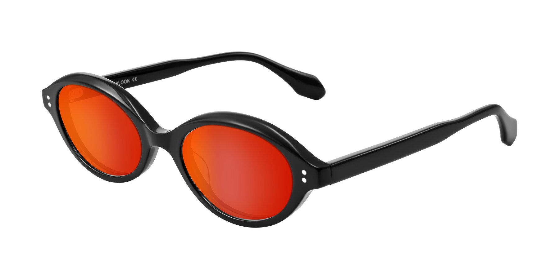 Angle of Prythian in Black with Red Gold Mirrored Lenses