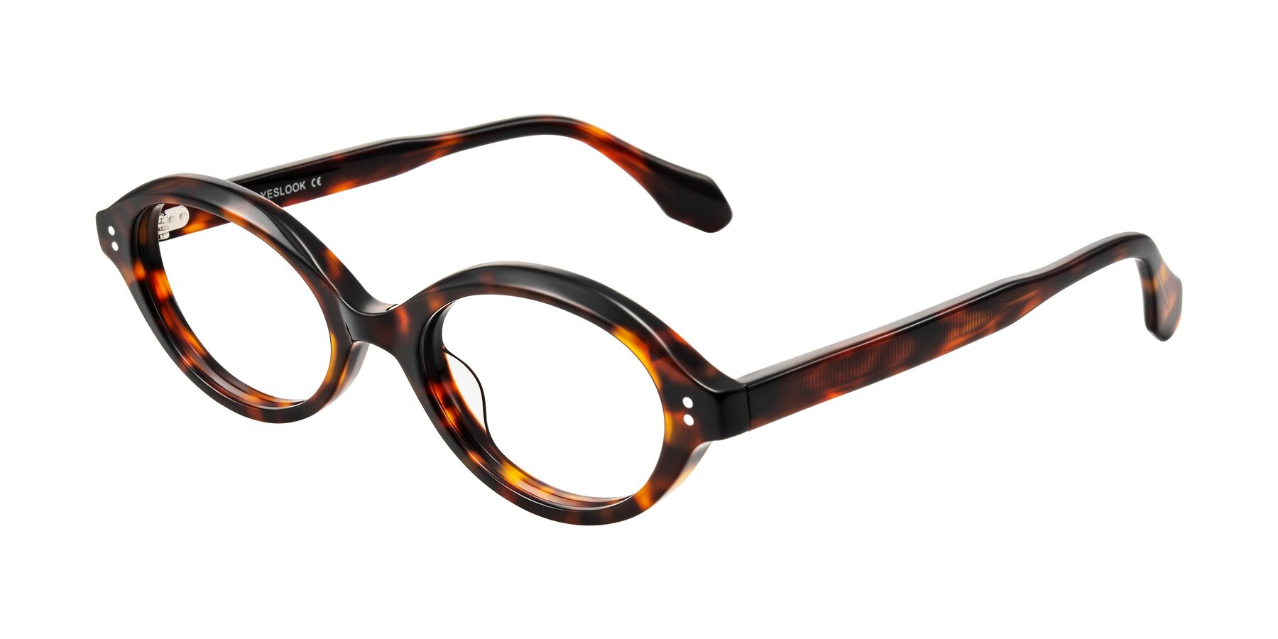 Angle of Prythian in Tortoise with Clear Eyeglass Lenses