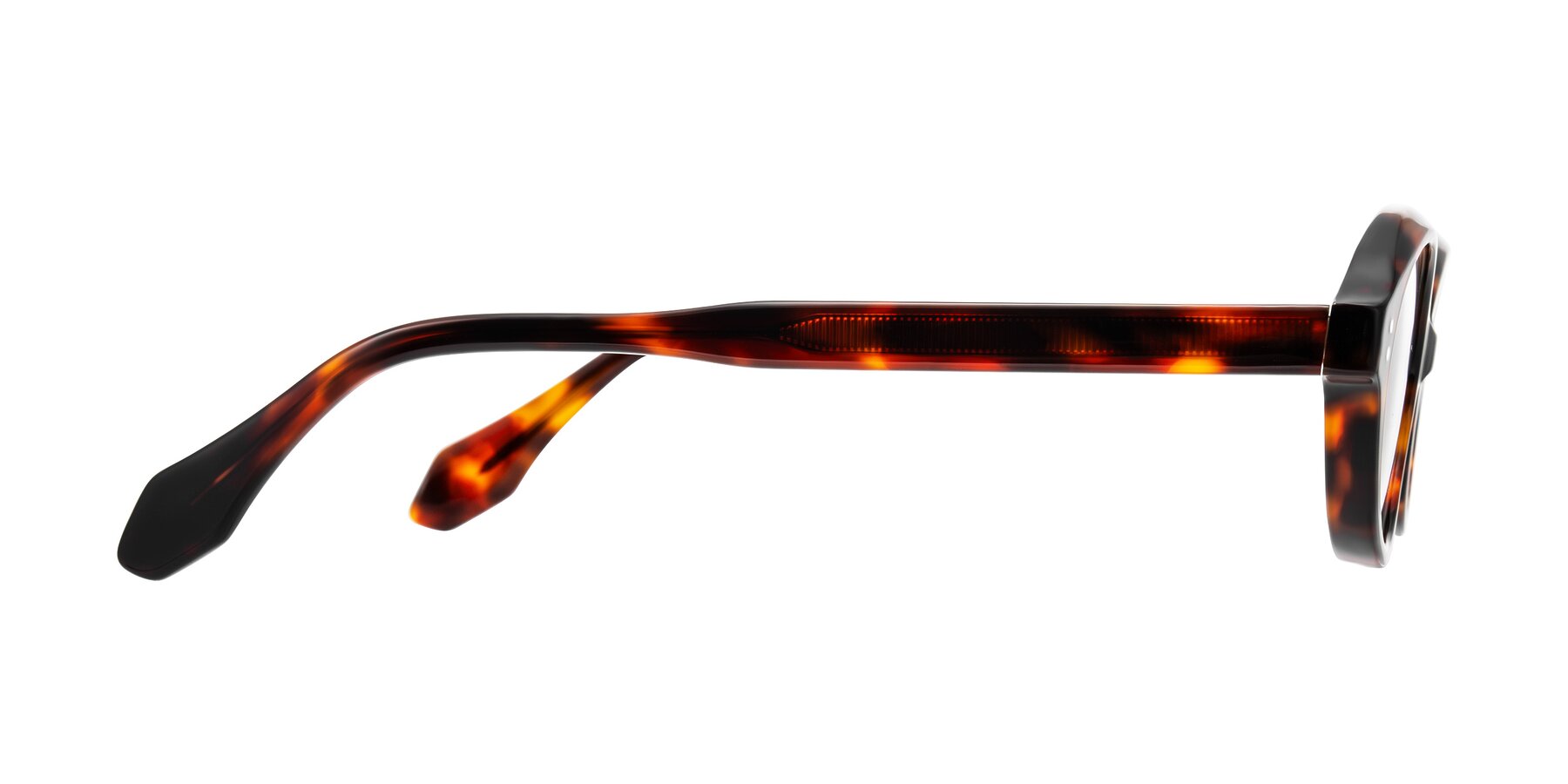 Side of Prythian in Tortoise with Clear Eyeglass Lenses
