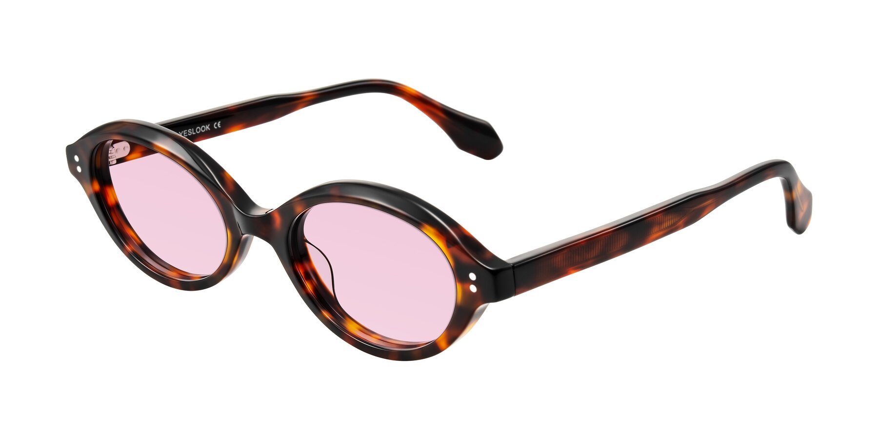 Angle of Prythian in Tortoise with Light Pink Tinted Lenses