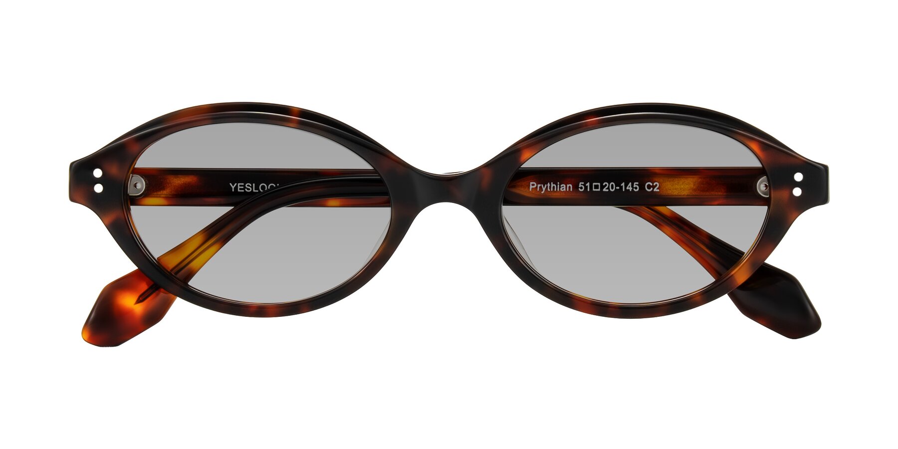 Folded Front of Prythian in Tortoise with Light Gray Tinted Lenses
