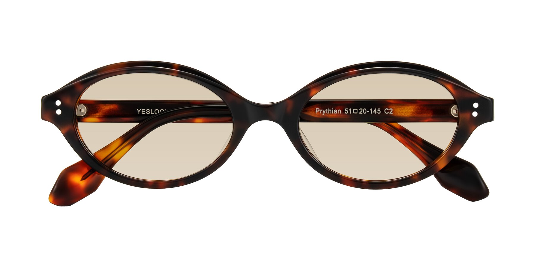 Folded Front of Prythian in Tortoise with Light Brown Tinted Lenses