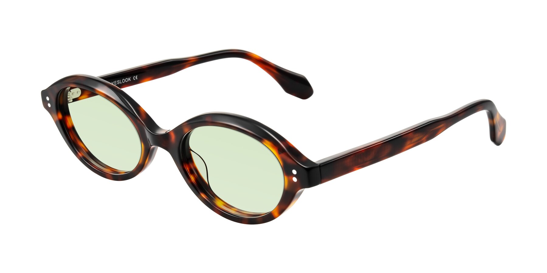 Angle of Prythian in Tortoise with Light Green Tinted Lenses