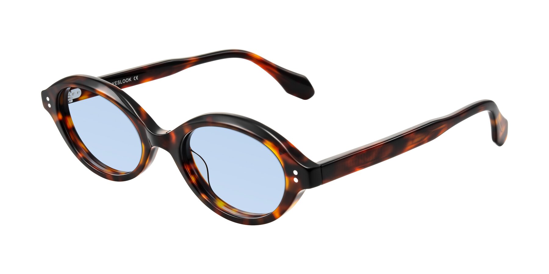 Angle of Prythian in Tortoise with Light Blue Tinted Lenses