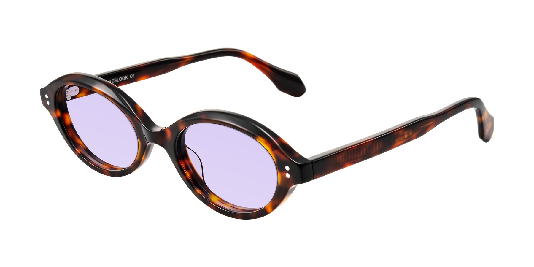 Angle of Prythian in Tortoise with Light Purple Tinted Lenses