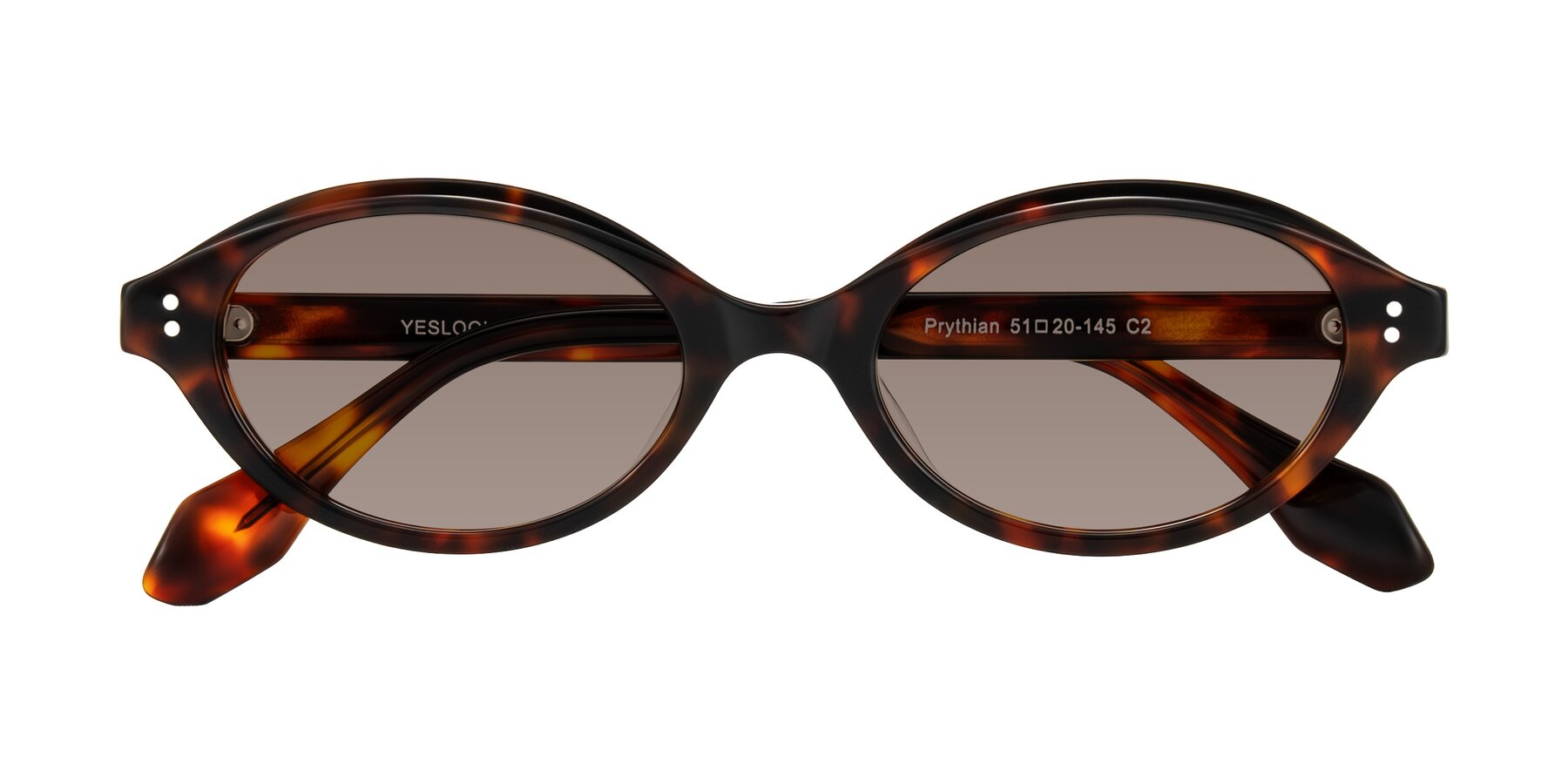 Folded Front of Prythian in Tortoise with Medium Brown Tinted Lenses