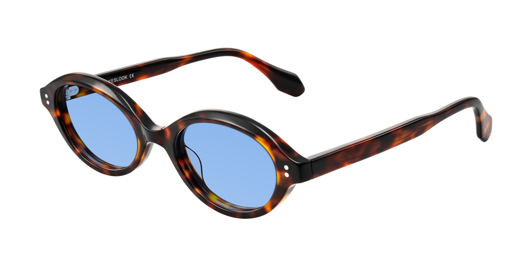 Angle of Prythian in Tortoise with Medium Blue Tinted Lenses