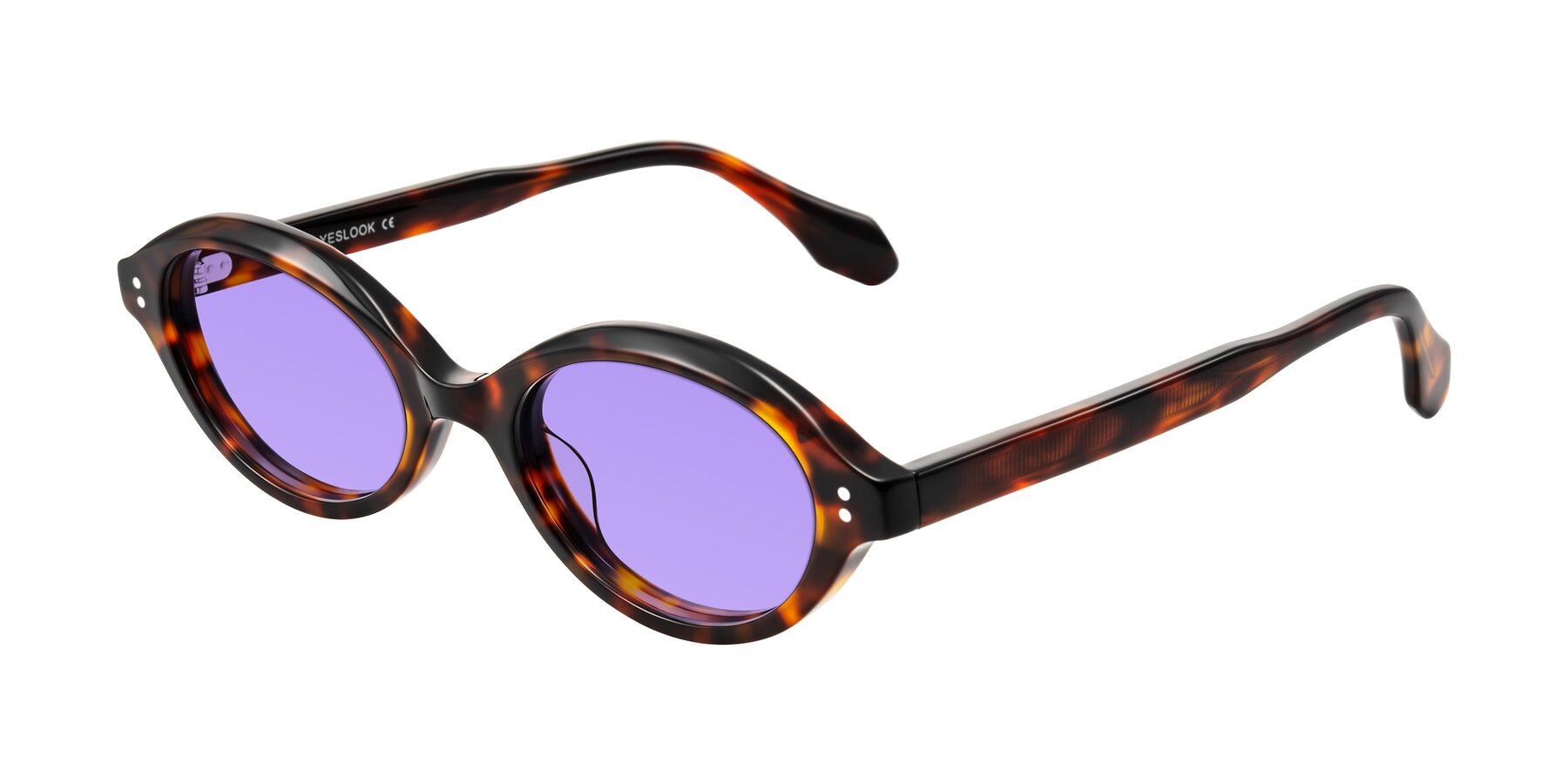 Angle of Prythian in Tortoise with Medium Purple Tinted Lenses