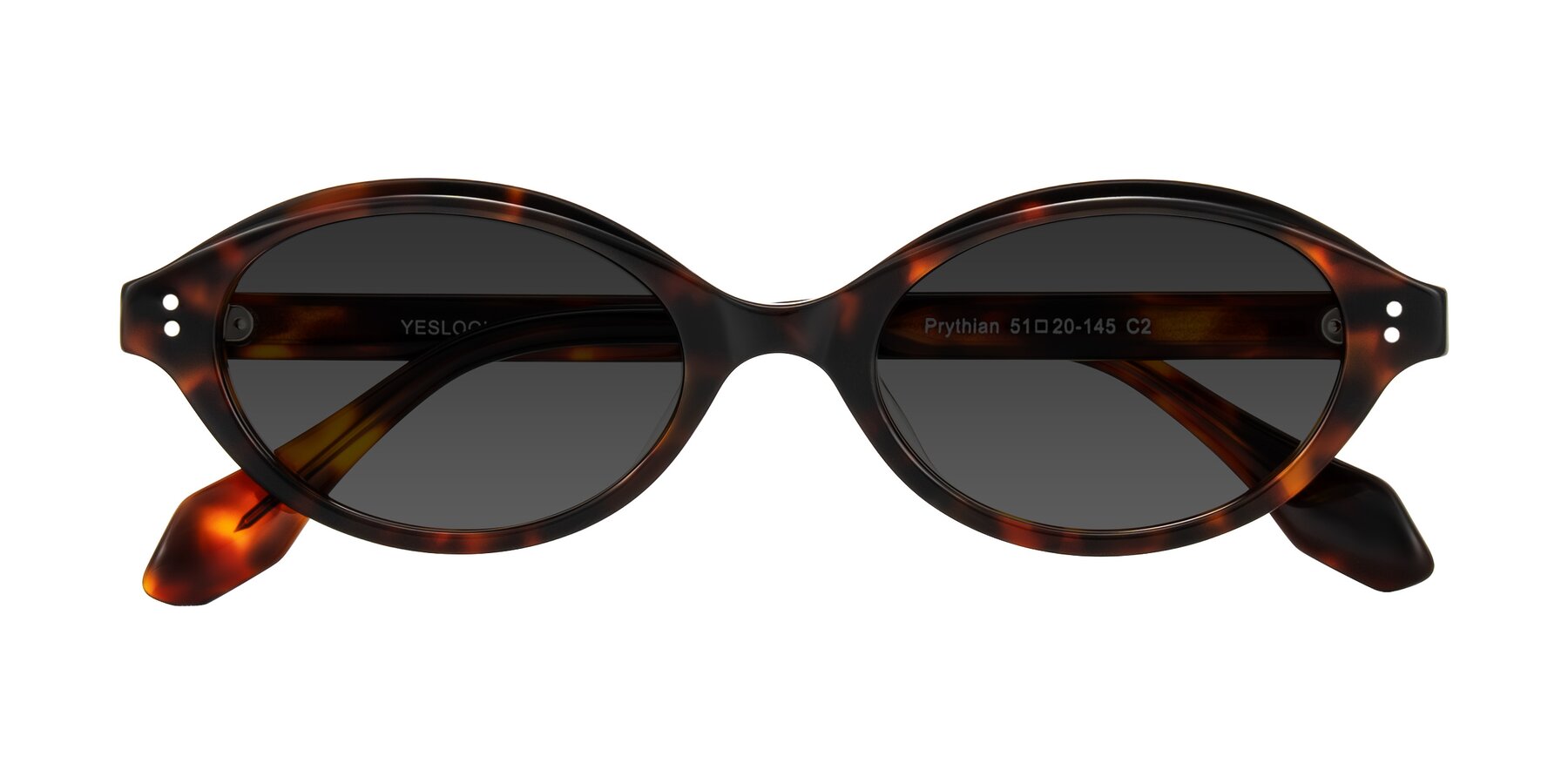 Folded Front of Prythian in Tortoise with Gray Tinted Lenses