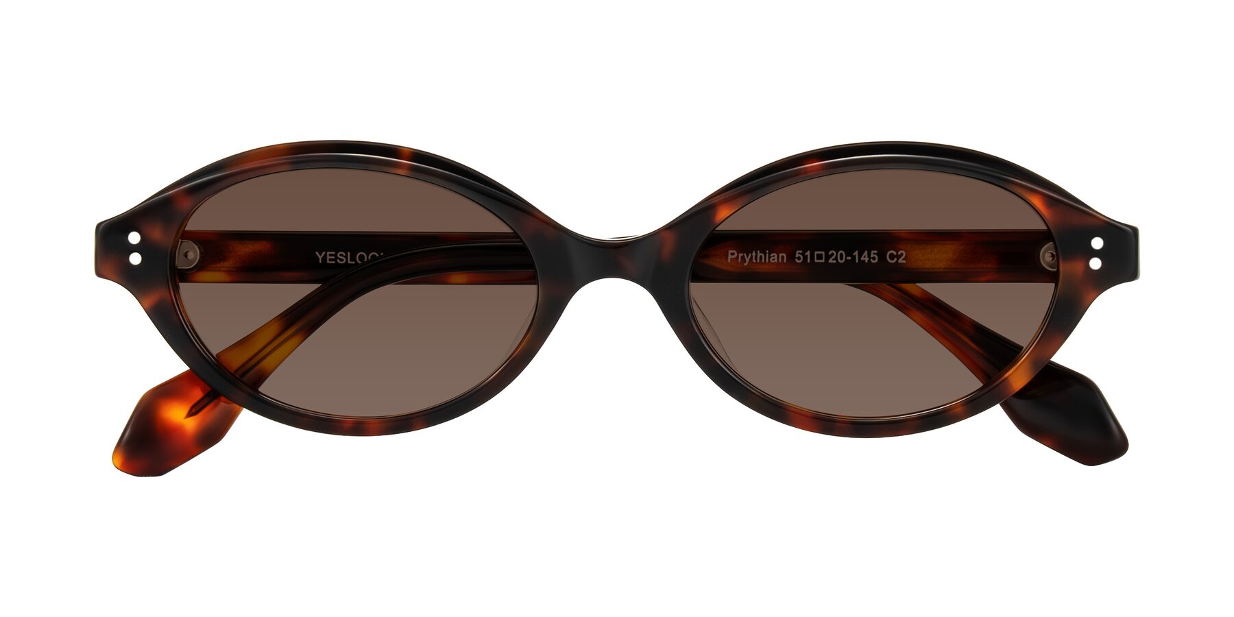 Folded Front of Prythian in Tortoise with Brown Tinted Lenses