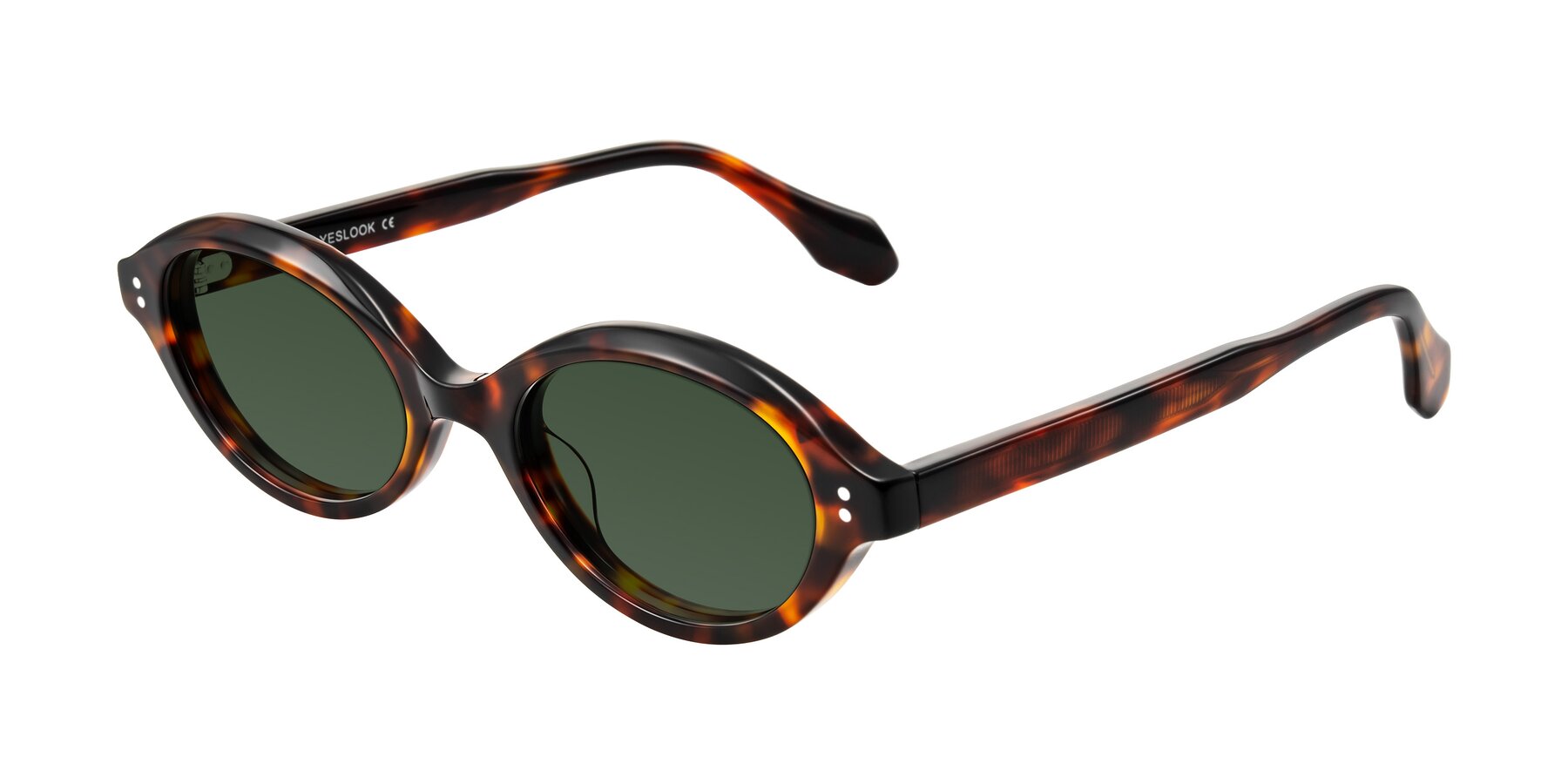 Angle of Prythian in Tortoise with Green Tinted Lenses