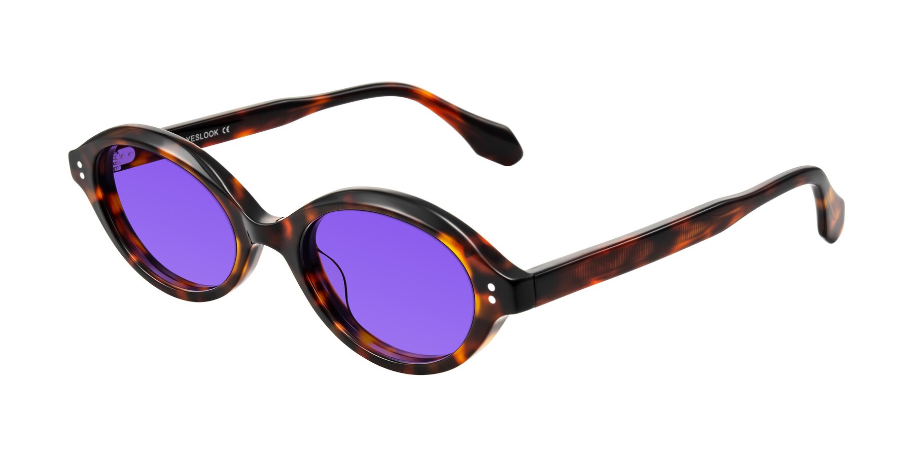 Angle of Prythian in Tortoise with Purple Tinted Lenses