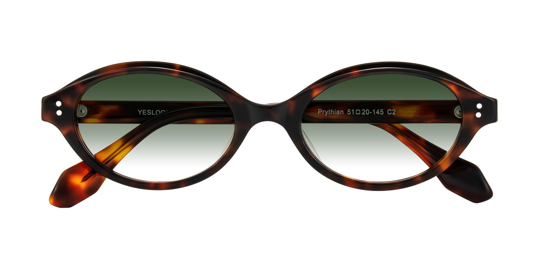Folded Front of Prythian in Tortoise with Green Gradient Lenses