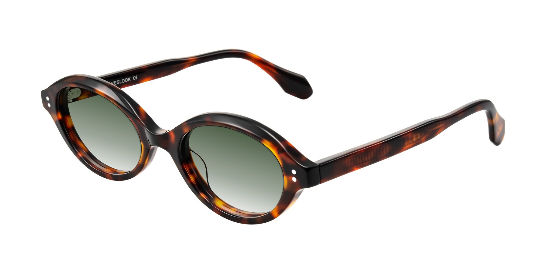 Angle of Prythian in Tortoise with Green Gradient Lenses