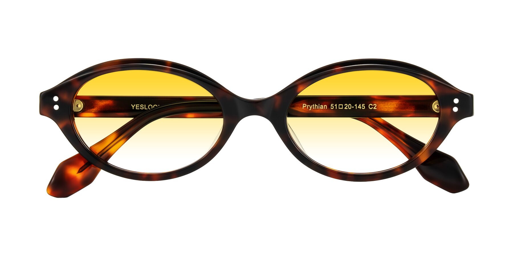 Folded Front of Prythian in Tortoise with Yellow Gradient Lenses