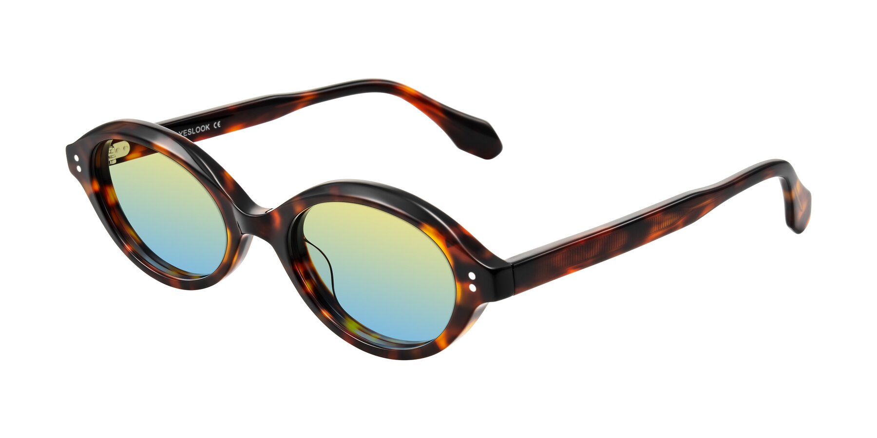 Angle of Prythian in Tortoise with Yellow / Blue Gradient Lenses