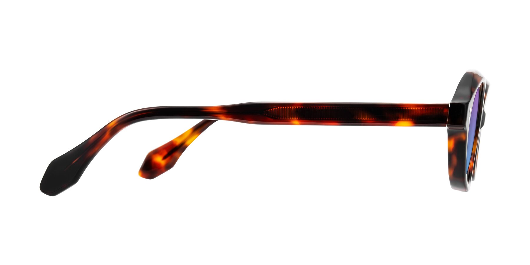 Side of Prythian in Tortoise with Purple / Blue Gradient Lenses