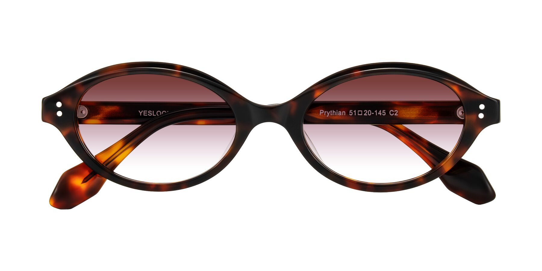 Folded Front of Prythian in Tortoise with Garnet Gradient Lenses