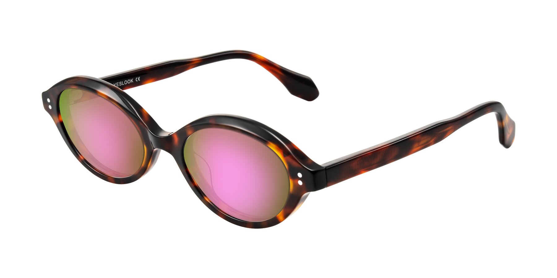 Angle of Prythian in Tortoise with Pink Mirrored Lenses