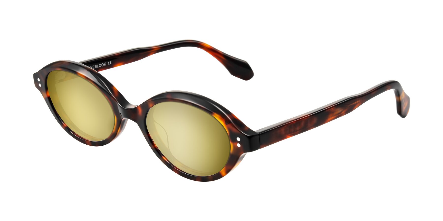 Angle of Prythian in Tortoise with Gold Mirrored Lenses
