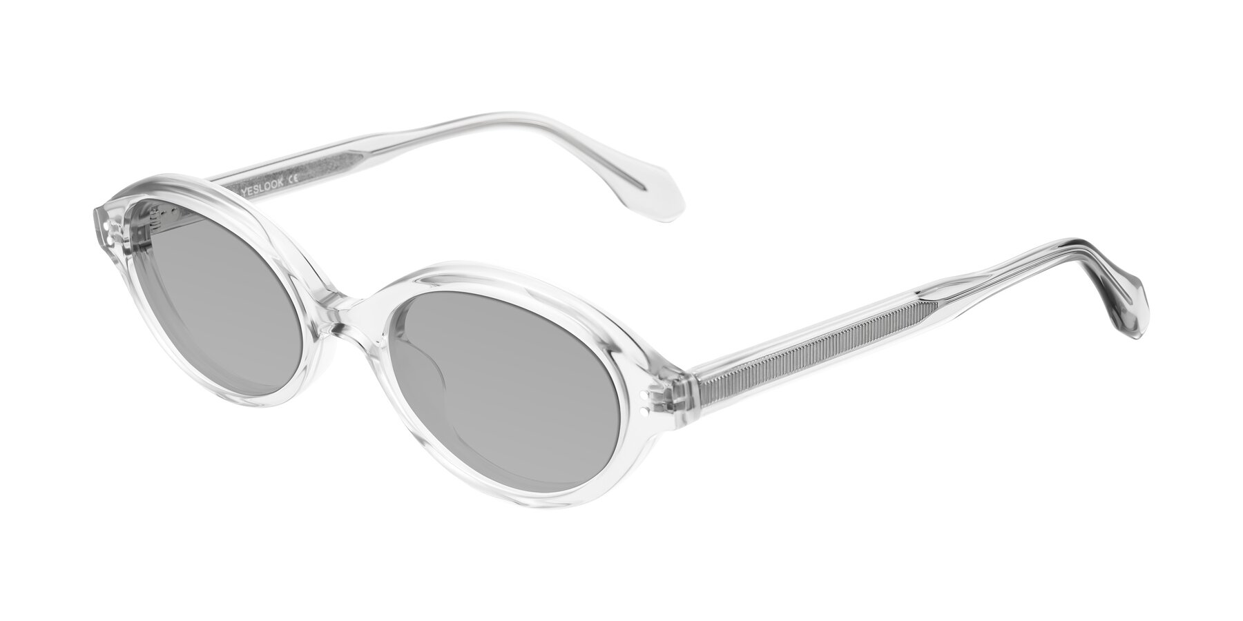 Angle of Prythian in Transparent Gray with Light Gray Tinted Lenses