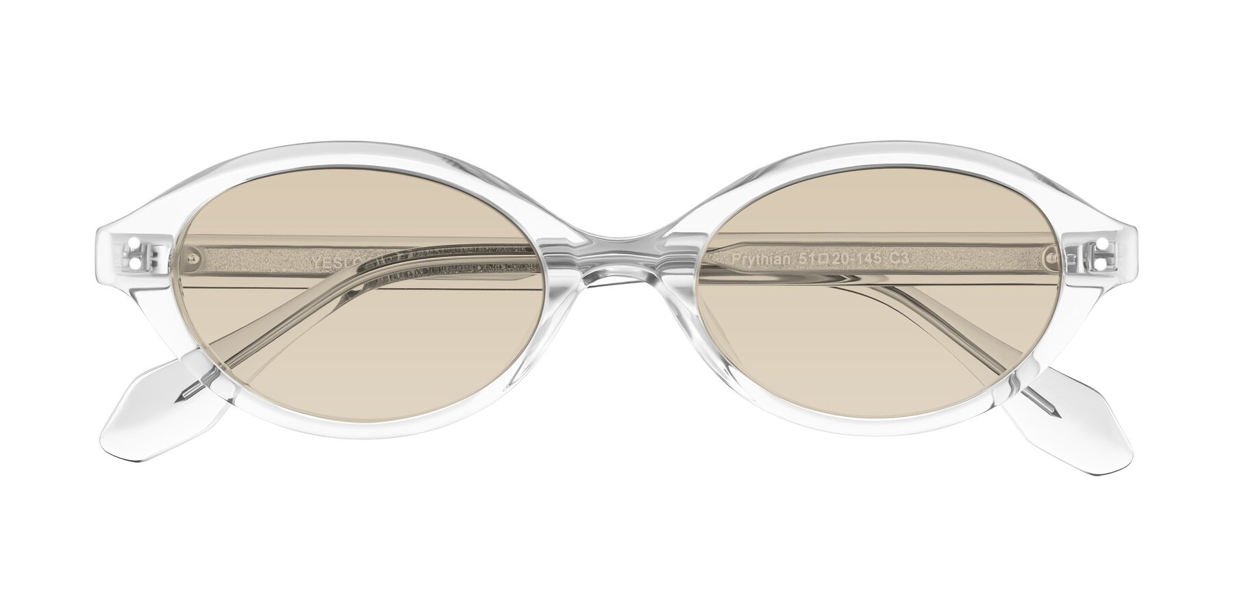 Folded Front of Prythian in Transparent Gray with Light Brown Tinted Lenses