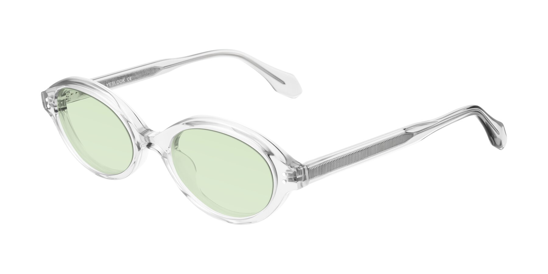 Angle of Prythian in Transparent Gray with Light Green Tinted Lenses