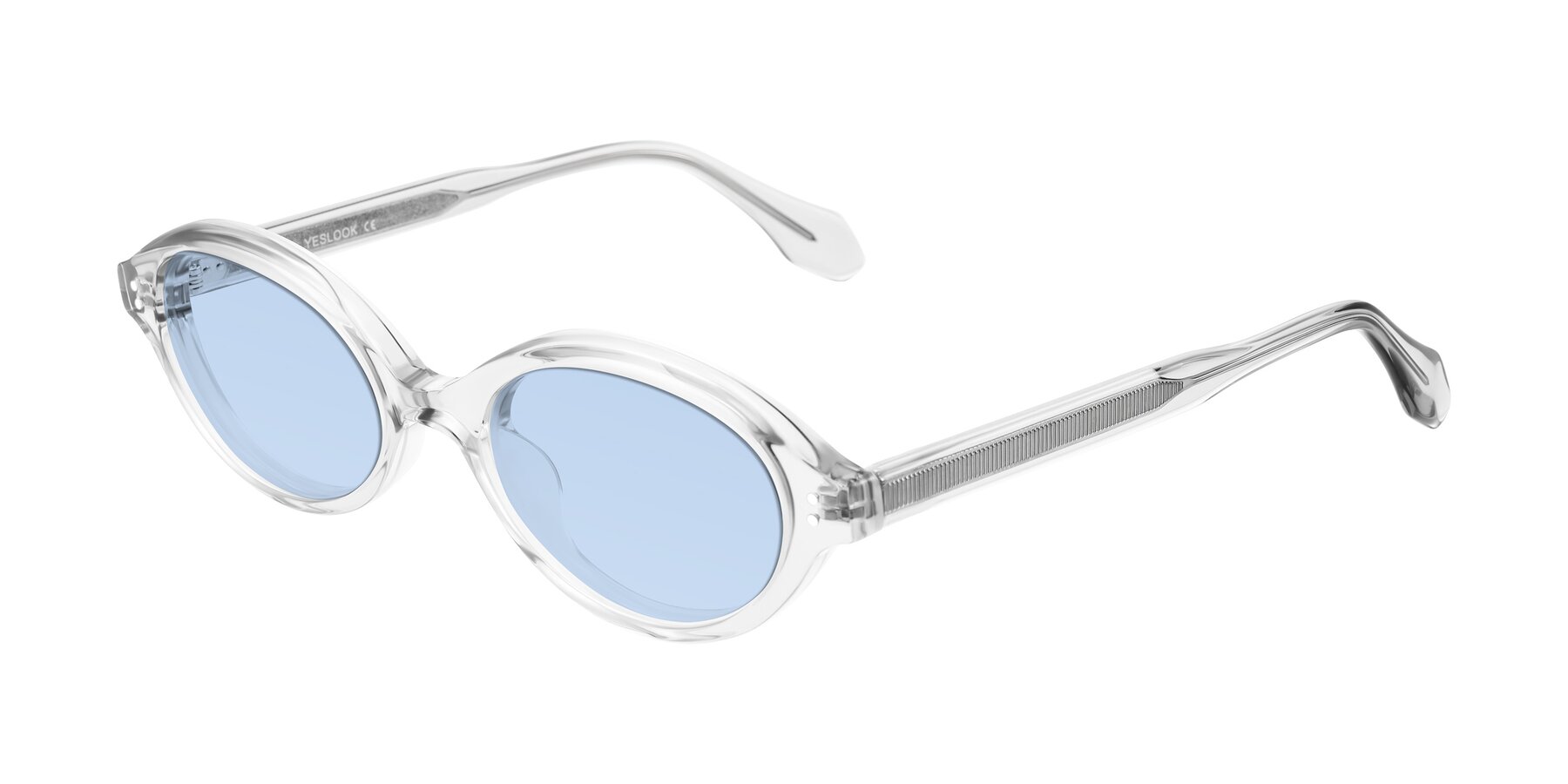 Angle of Prythian in Transparent Gray with Light Blue Tinted Lenses