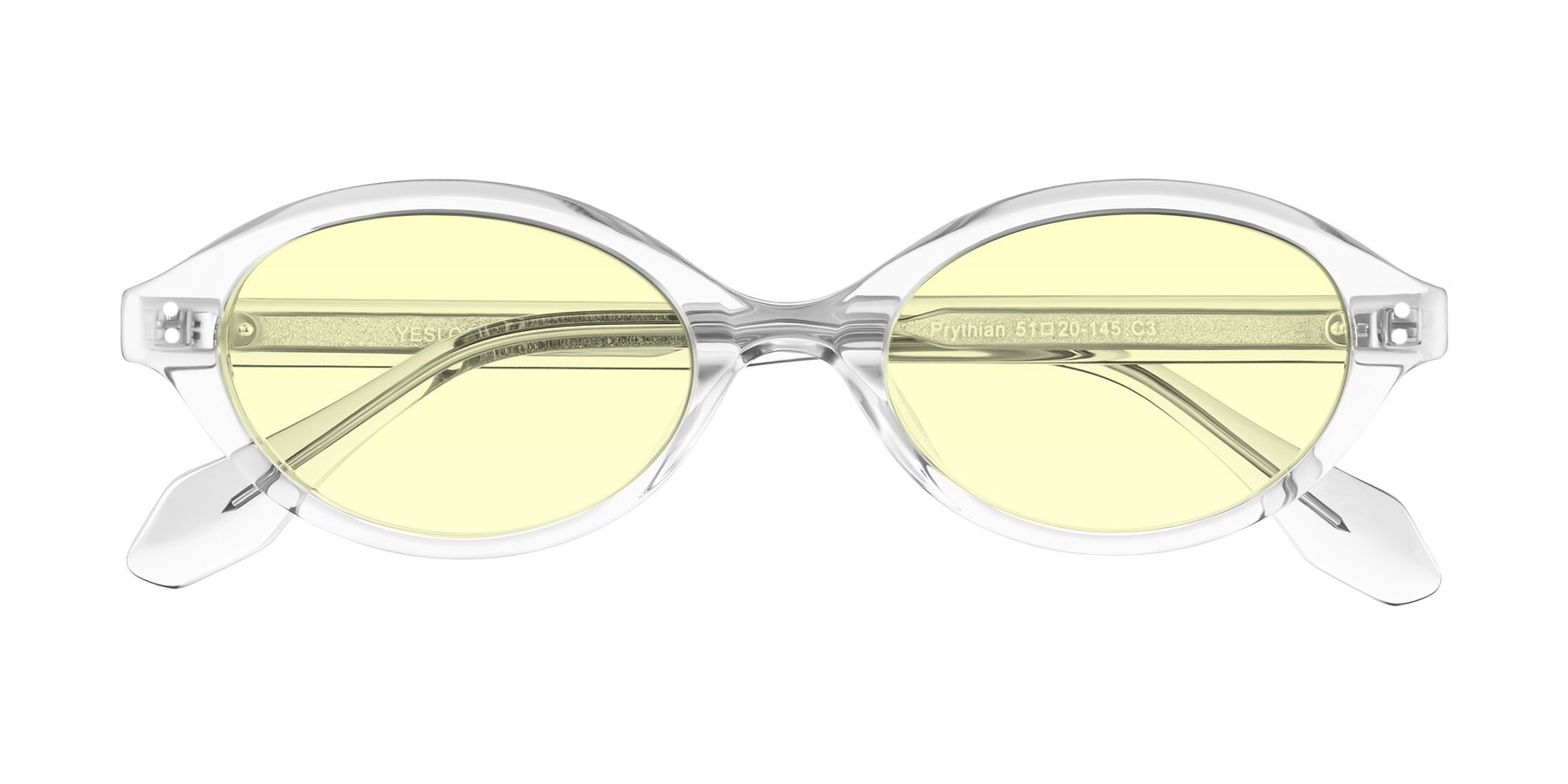 Folded Front of Prythian in Transparent Gray with Light Yellow Tinted Lenses