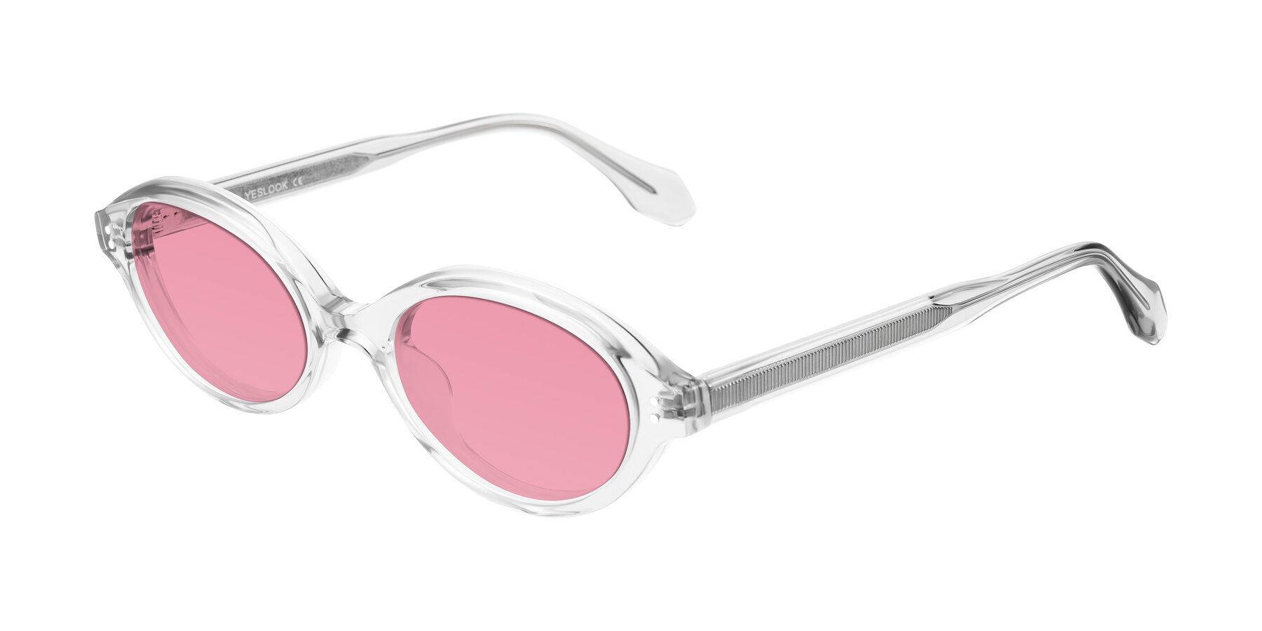 Angle of Prythian in Transparent Gray with Pink Tinted Lenses