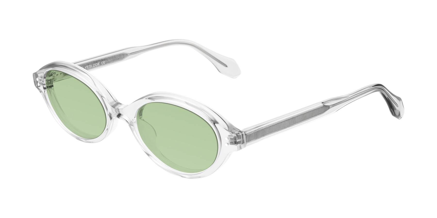 Angle of Prythian in Transparent Gray with Medium Green Tinted Lenses