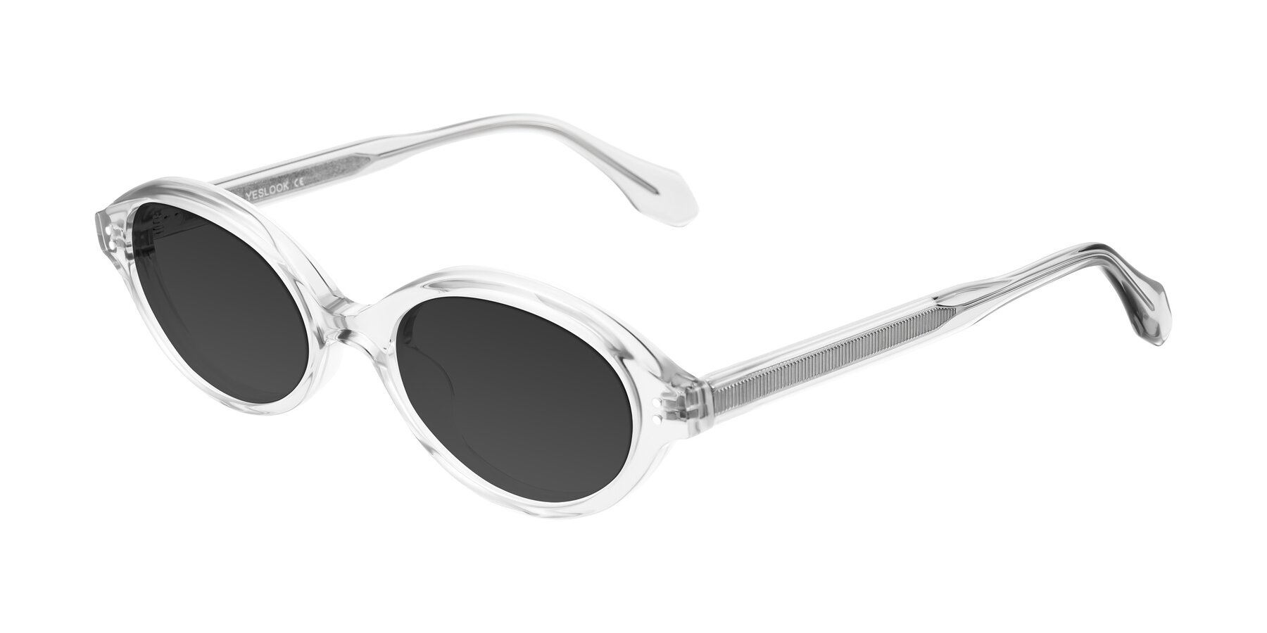 Angle of Prythian in Transparent Gray with Gray Tinted Lenses