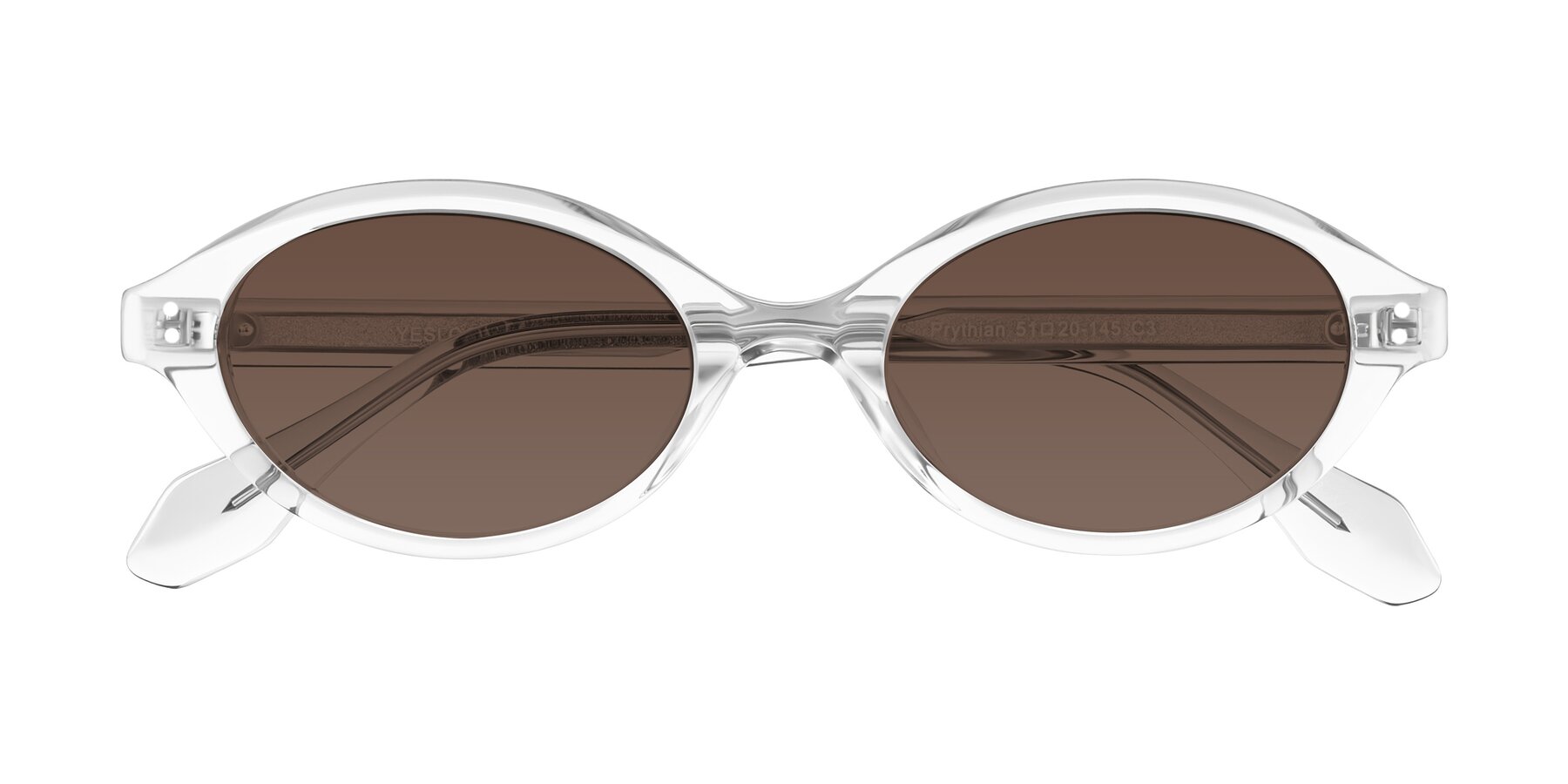 Folded Front of Prythian in Transparent Gray with Brown Tinted Lenses