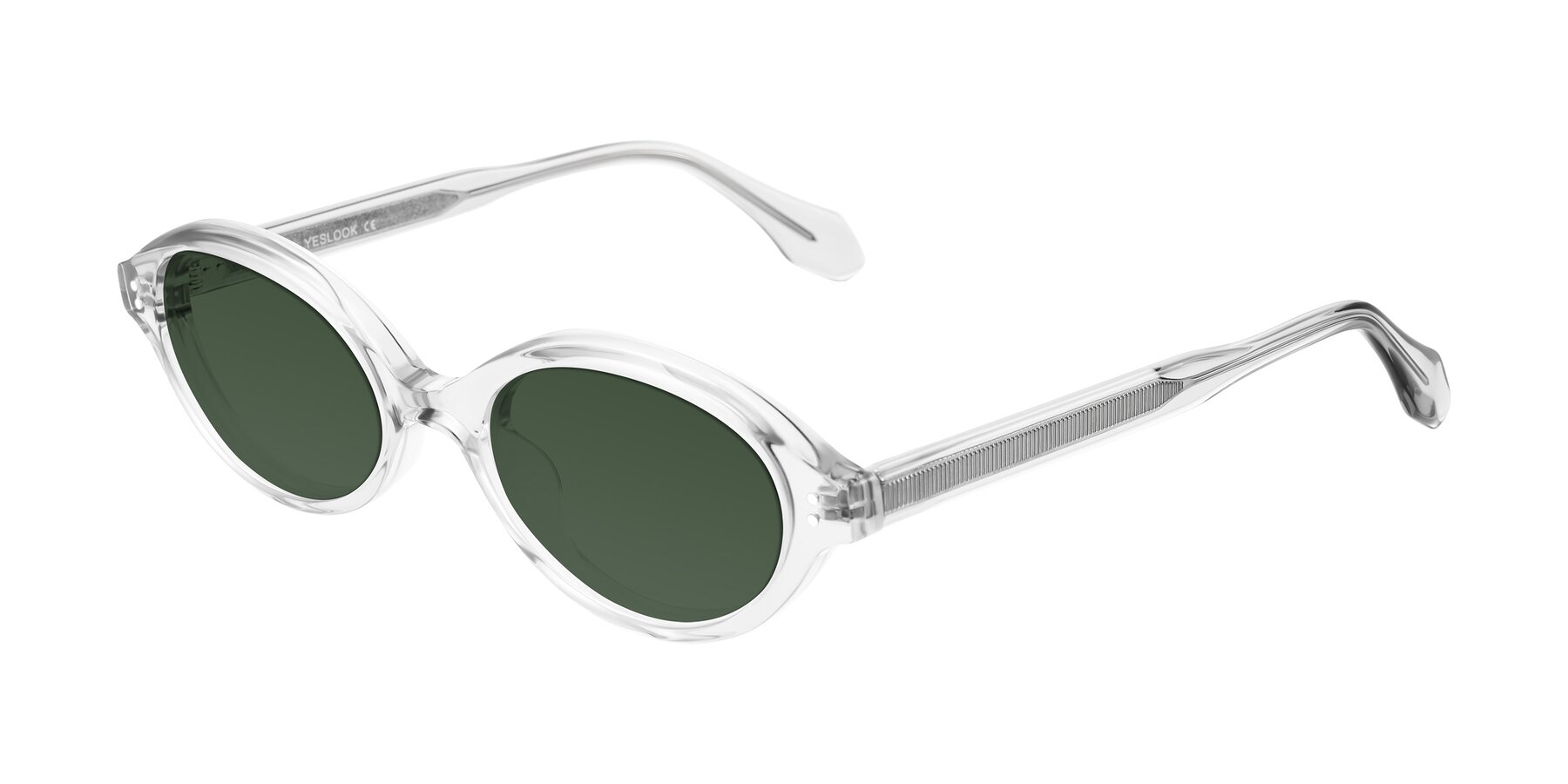 Angle of Prythian in Transparent Gray with Green Tinted Lenses