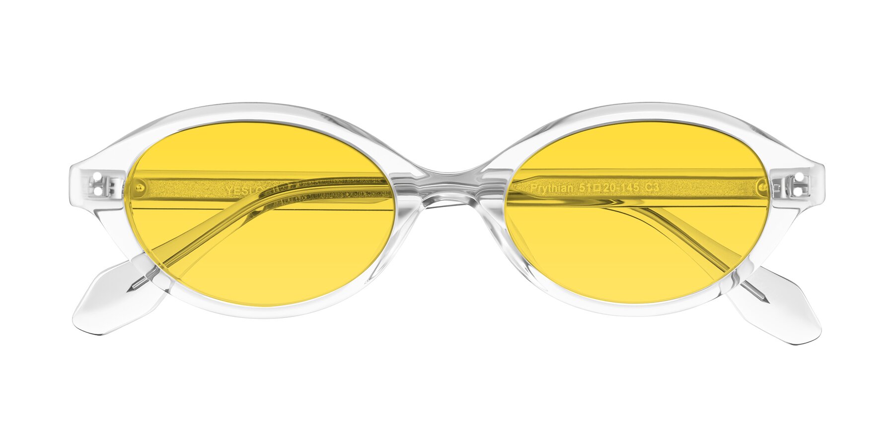 Folded Front of Prythian in Transparent Gray with Yellow Tinted Lenses