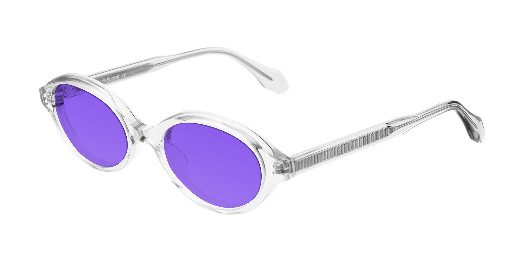 Angle of Prythian in Transparent Gray with Purple Tinted Lenses