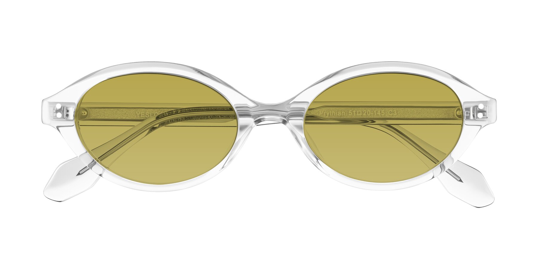 Folded Front of Prythian in Transparent Gray with Champagne Tinted Lenses