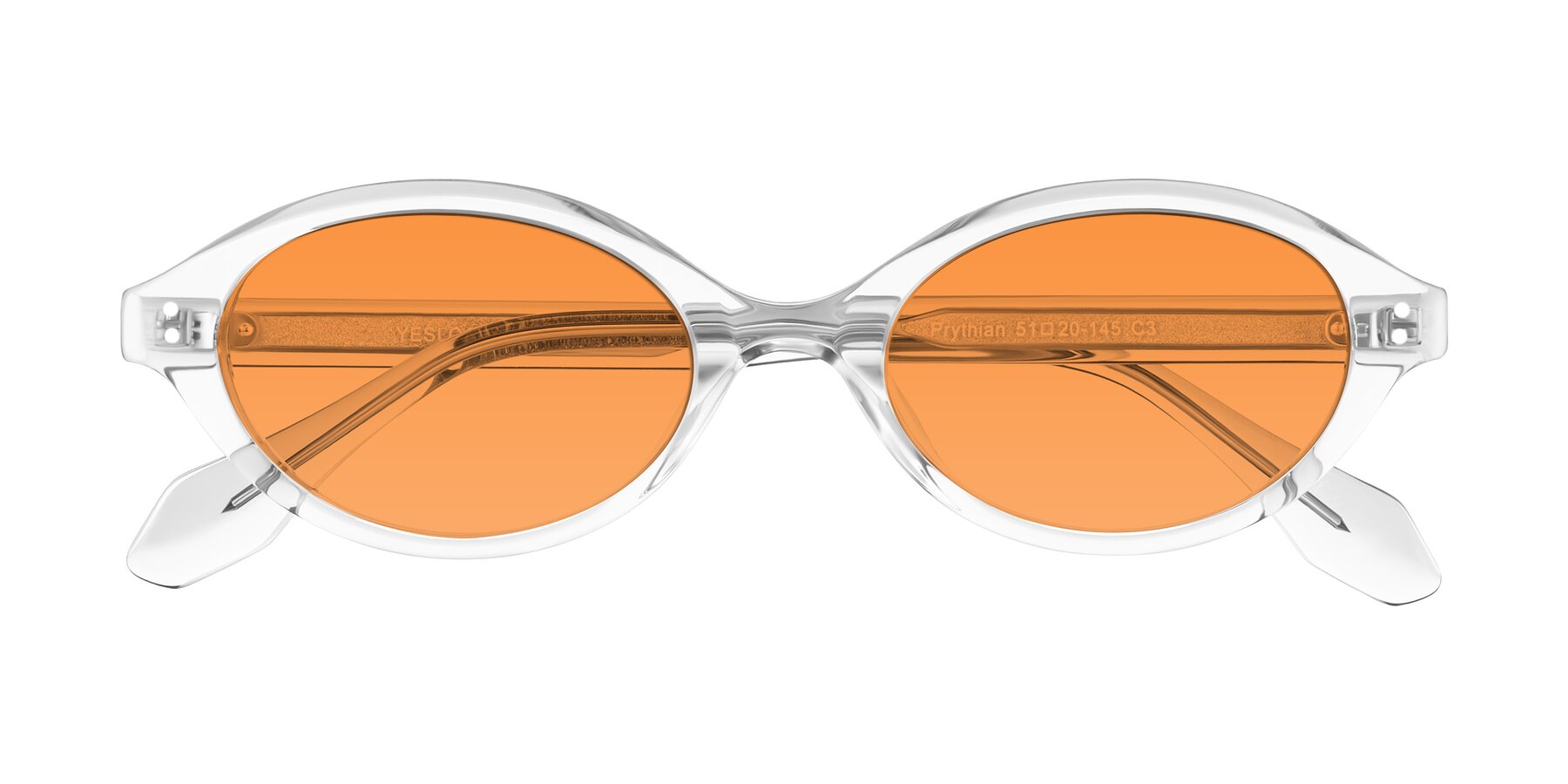 Folded Front of Prythian in Transparent Gray with Orange Tinted Lenses