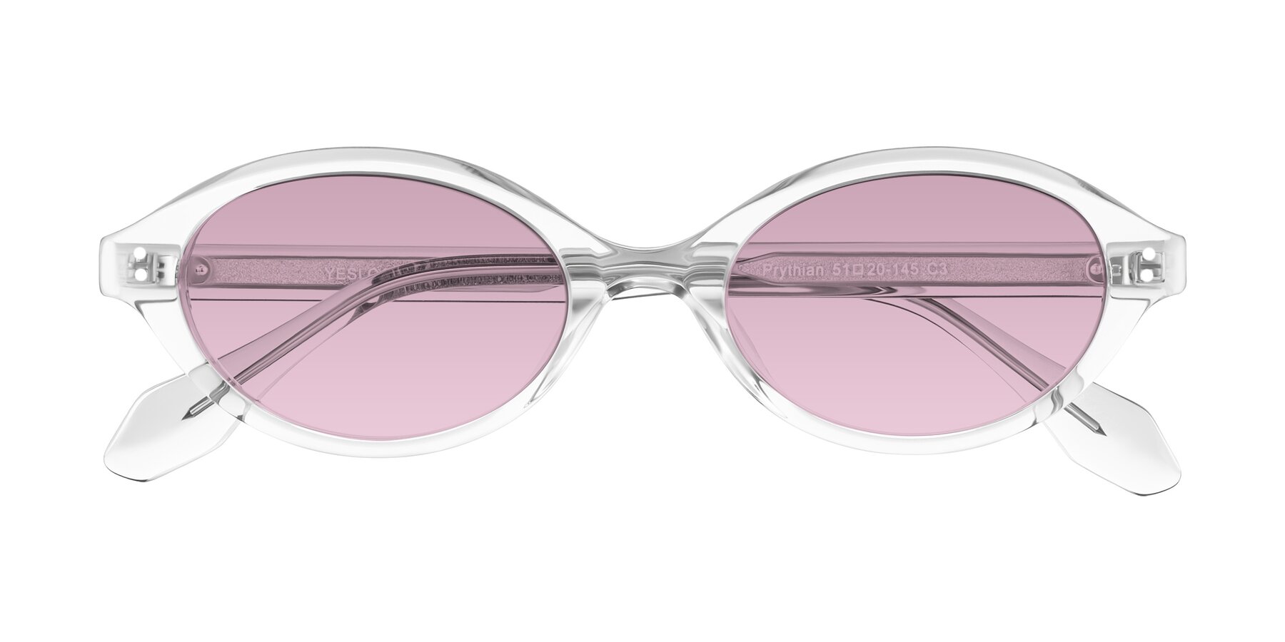 Folded Front of Prythian in Transparent Gray with Light Wine Tinted Lenses