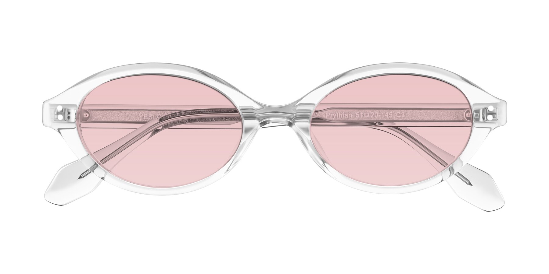 Folded Front of Prythian in Transparent Gray with Light Garnet Tinted Lenses