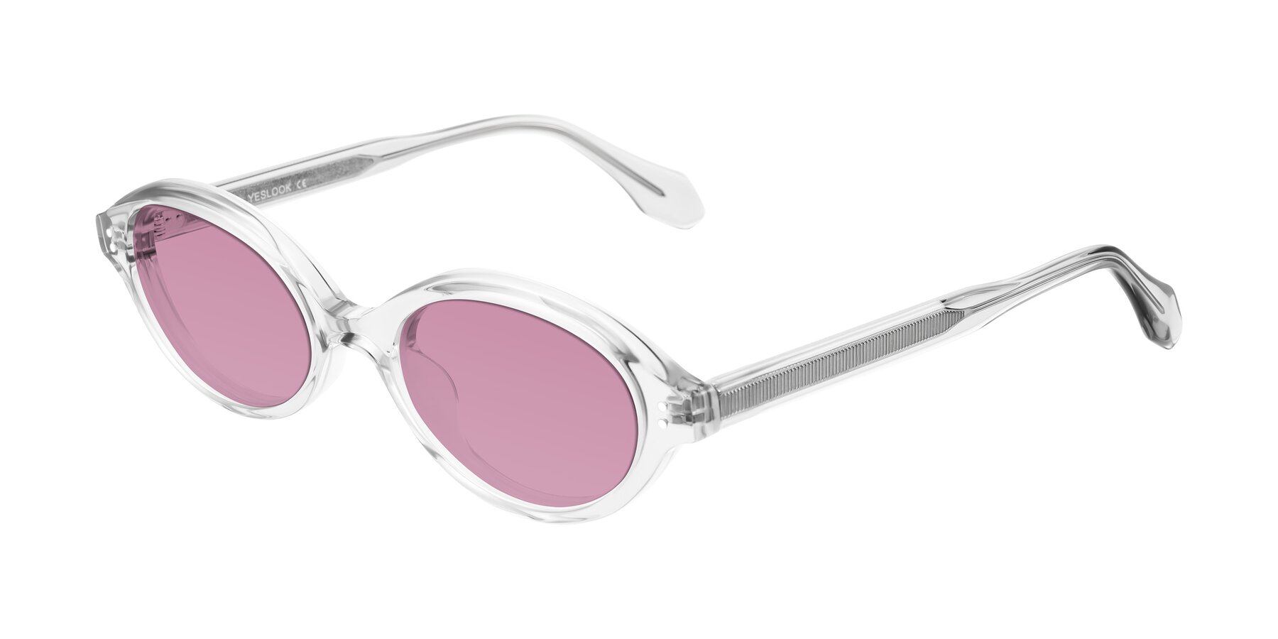 Angle of Prythian in Transparent Gray with Medium Wine Tinted Lenses