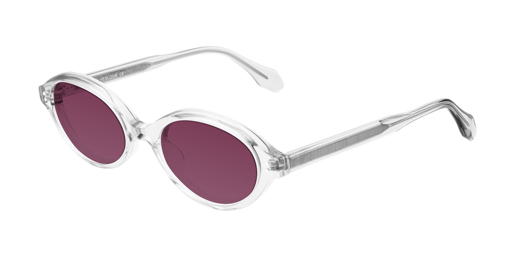 Angle of Prythian in Transparent Gray with Wine Tinted Lenses