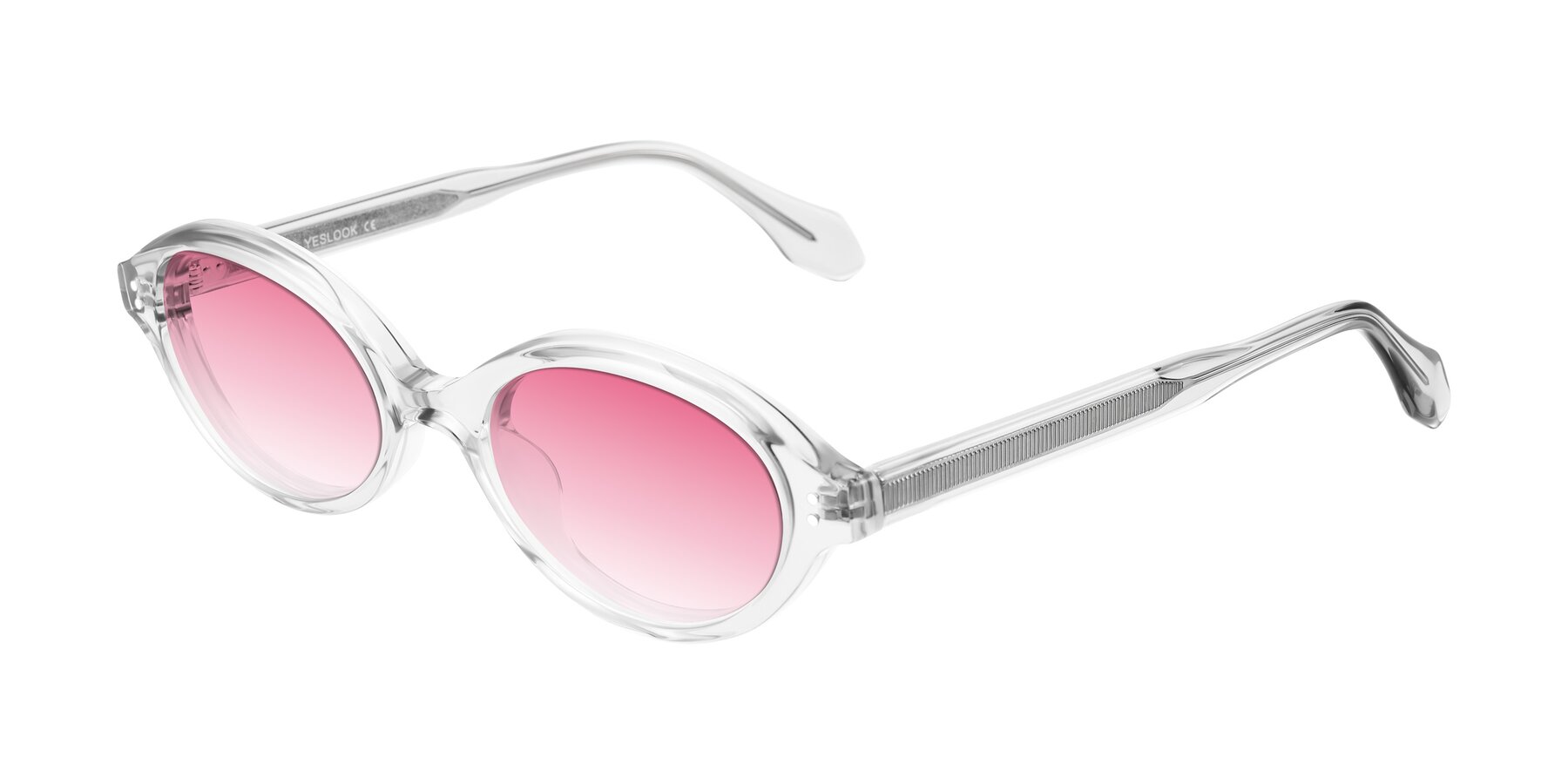 Angle of Prythian in Transparent Gray with Pink Gradient Lenses