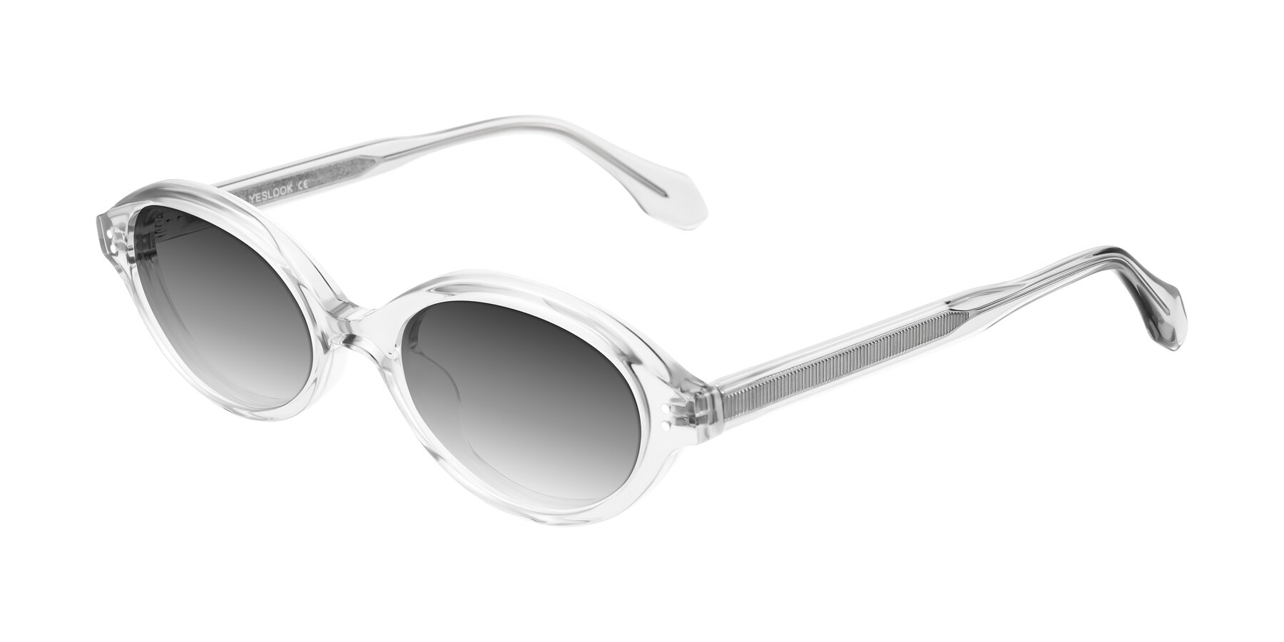 Angle of Prythian in Transparent Gray with Gray Gradient Lenses