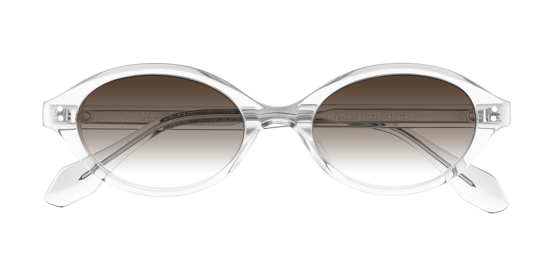 Folded Front of Prythian in Transparent Gray with Brown Gradient Lenses