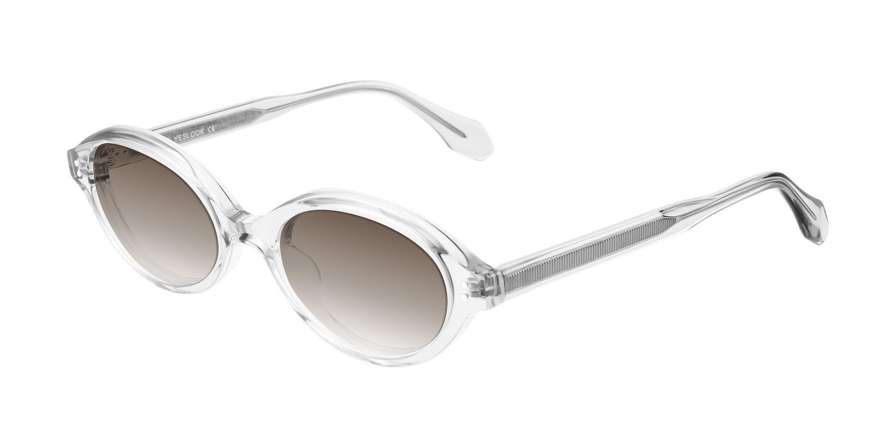 Angle of Prythian in Transparent Gray with Brown Gradient Lenses