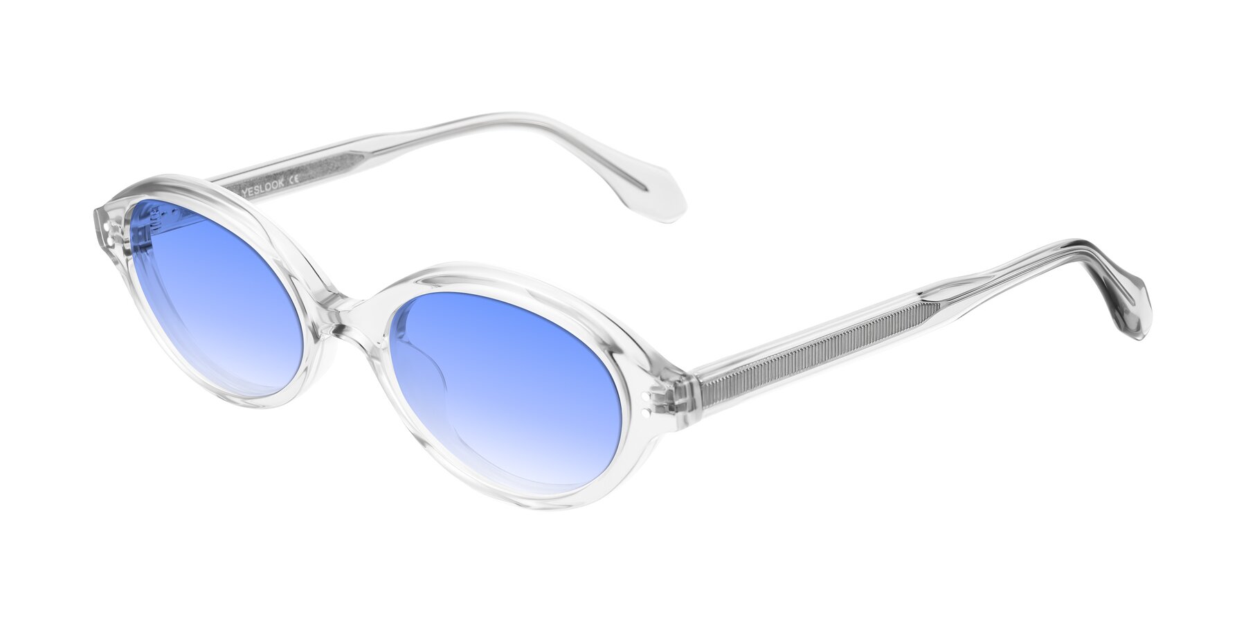 Angle of Prythian in Transparent Gray with Blue Gradient Lenses