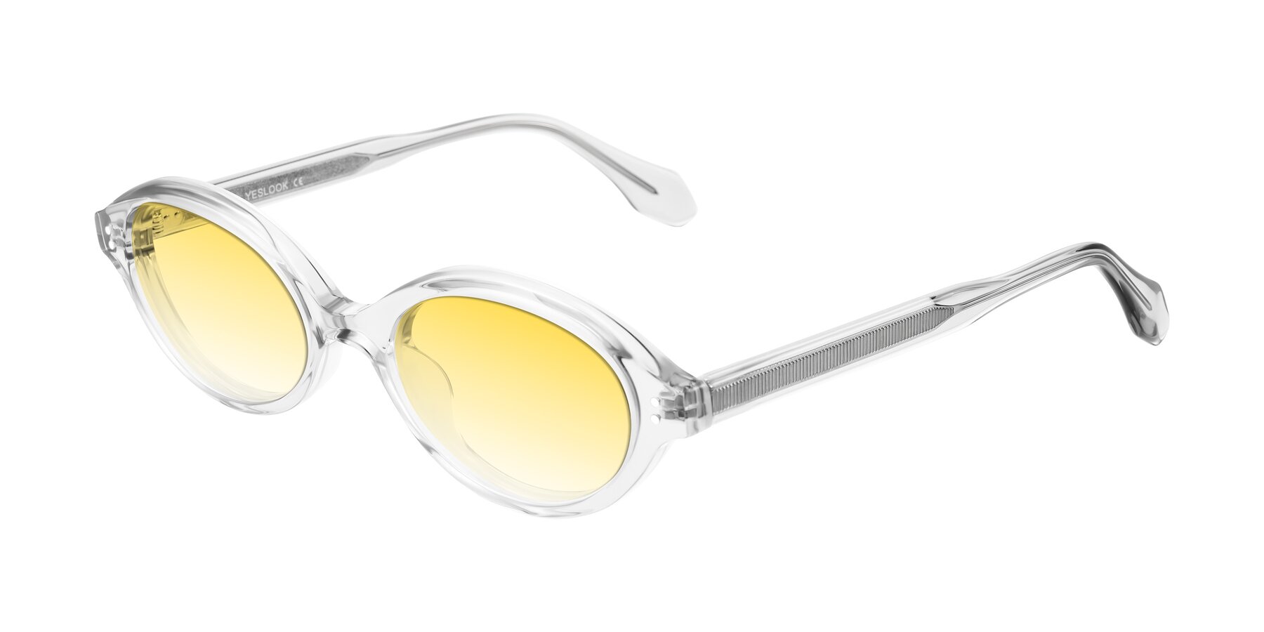 Angle of Prythian in Transparent Gray with Yellow Gradient Lenses