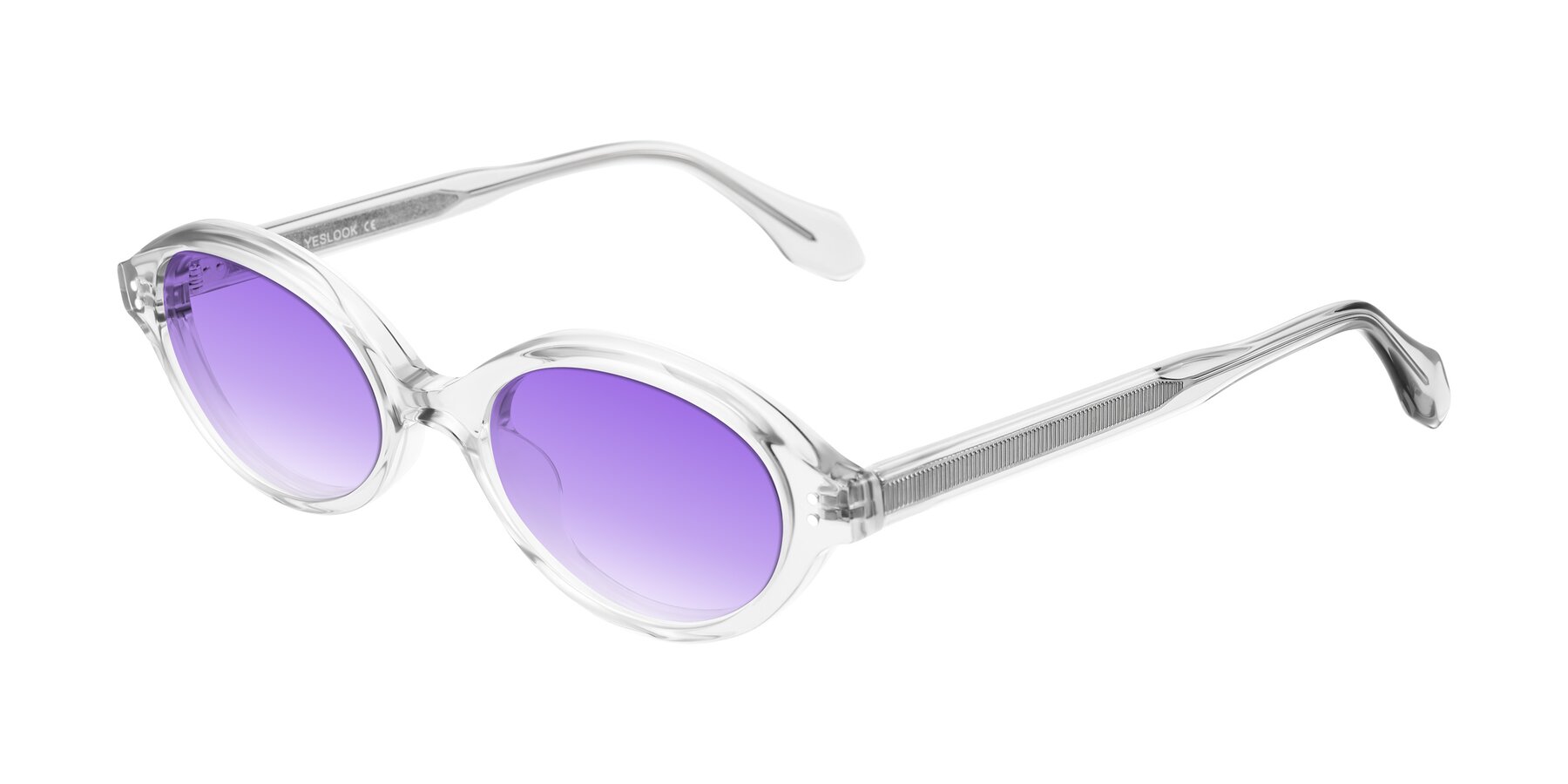 Angle of Prythian in Transparent Gray with Purple Gradient Lenses